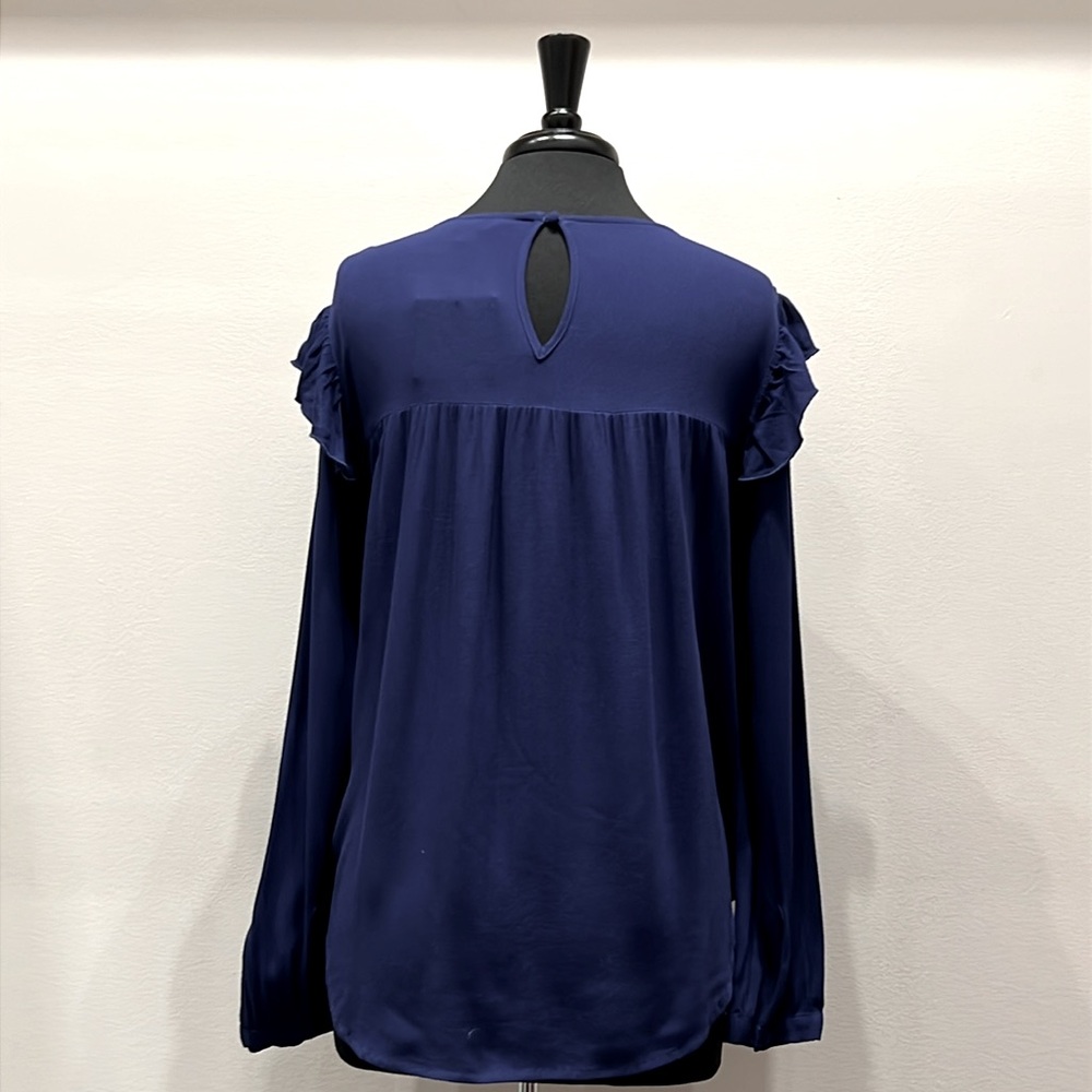 Dark Blue Ruffle LS - Picture 6 of 6